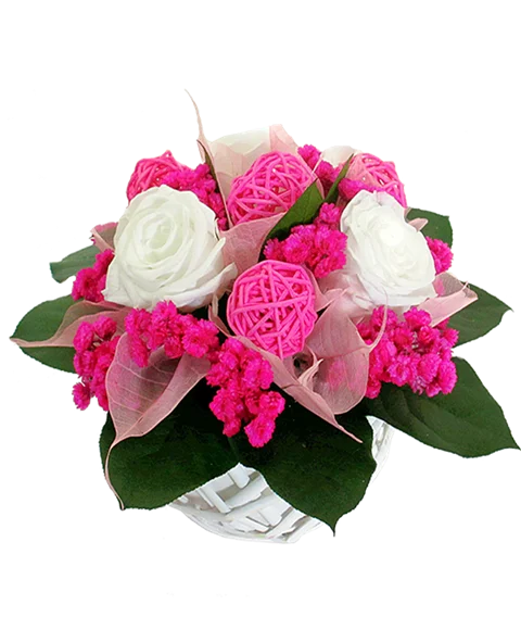 Cesto di Rose e Anthurium